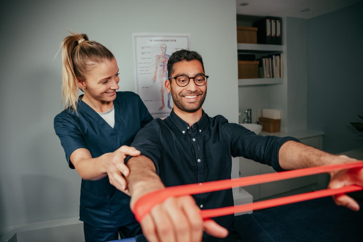 Home physiotherapy for sports injury